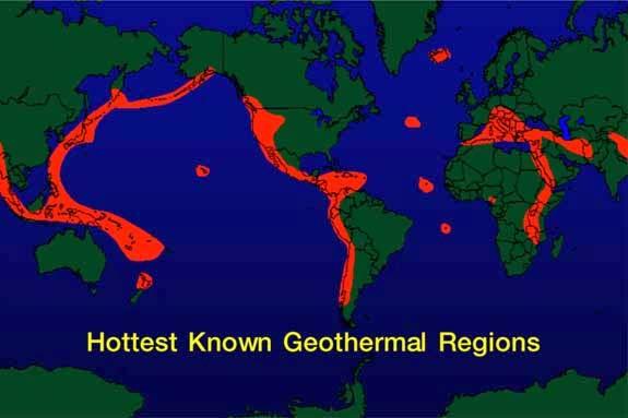 Geothermal Regions correspond to Volcanic Regions