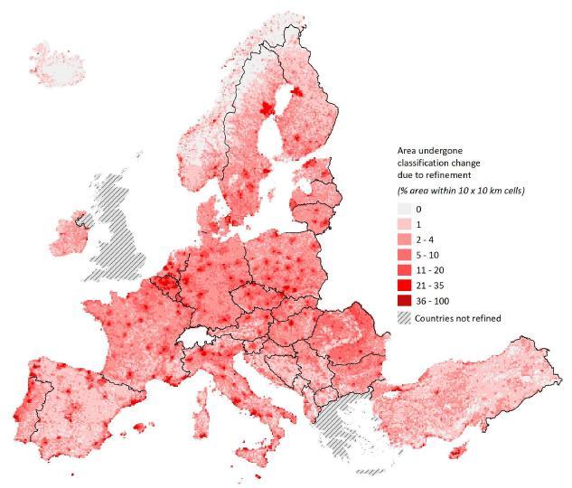 Exposure: current land use and population 2006 land use map, 100x100 m EU27 + EFTA + Turkey + Balkan 45