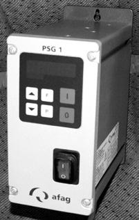 Technical data PSG1 Piezoelectic control device PSG1 Order no. 0 V / 11 Hz 0118 Dimensions Units A [mm] 9 B [mm] 0 C [mm] 1. D [mm] E [mm] 19 F [mm] 0 G [mm].