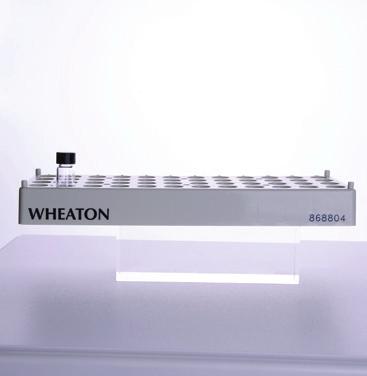 Buy 1 Case of WHEATON Vial Racks Receive 1 FREE Case Vial Racks Manufactured from polypropylene Size of rack depends on vial OD Vial OD cannot exceed the well ID dimensions Easy to clean and