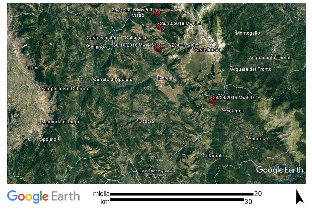 Study area: Macroarea2 Accumoli and villages - The study area is located less then 10 km far from to the epicenter of the 24 th August 2016 earthquake (M w 6.