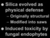 ! Silica evolved as physical defense