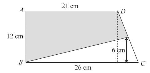 Rajah 4 menunjukkan sebuah segi tiga sama kaki dan sebuah segi empat tepat. Diagram 4 Rajah 4 Given that the sum of perimeters of both polygons is 160 cm, determine the value of x.
