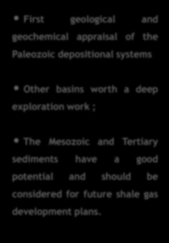 TCF Other basins worth a deep exploration work ; The Mesozoic and Tertiary
