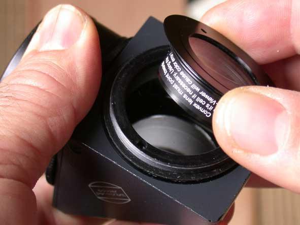 Figure 10 Threading the Glasspath Compensator into the top of the various Baader T2 diagonals. Figure 11 Maxbright Binoviewer with Zeiss prism diagonal (T2-1B) and 2" nosepiece (T2-16).