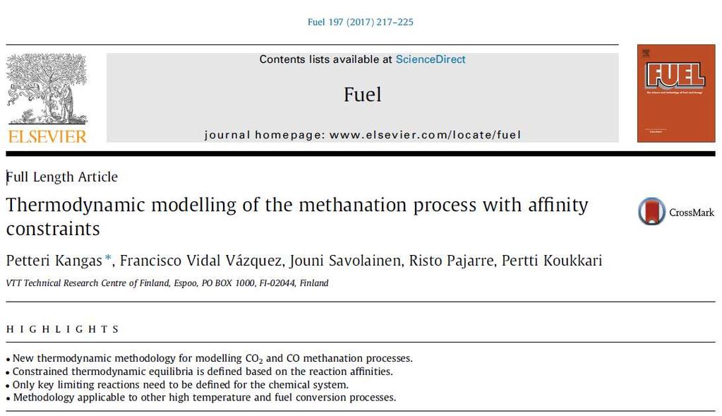 CO 2 methanation: Kinetic model