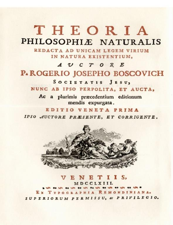 Boscovich s monumental work THEORY OF NATURAL PHILOSPHY REDUCED TO AN UNIQUE LAW OF FORCES EXISTING IN THE NATURE Is the very first UNIFIED FIELD