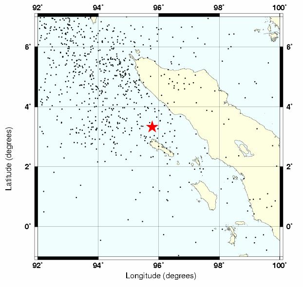 Indian Ocean Tsunamigenic Earthquake - Main Shock and Aftershocks 26 Dec. 2004 to 02 Jan. 2005 Main shock from the Reviewed Event Bulletin Main Shock Origin Time: 00:58:48.
