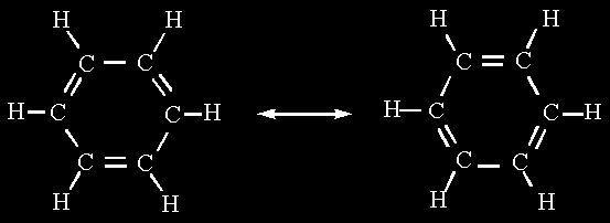 double bond) These are resonance structures of benzene.