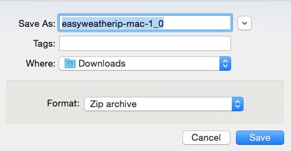 Save the compressed (zip) file to your local computer drive, as shown in Figure 48.