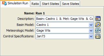 Chapter 3 Example Figure 47. Entering control specifications data. Create and Compute a Simulation Run Create a simulation run by selecting the Compute Create Simulation Run menu item.