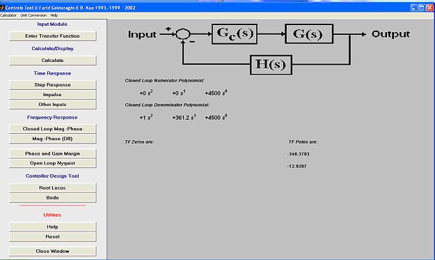 Bài : Thiết kế hệ thống tự động dùng MATLAB R(s) + - Gc(s) G(s) Y(s) Hình.3: hệ thống điều khiển hồi tiếp âm đơn vị. Hình.4 : Cửa sổ chính bộ điều khiển minh họa hàm truyền vòng kín.