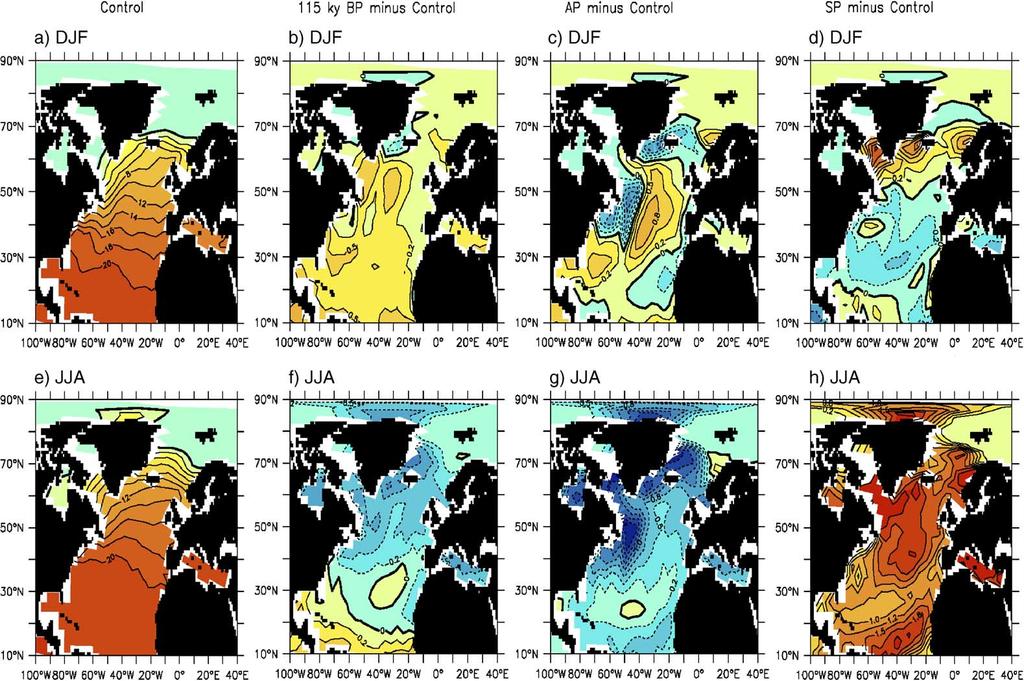 300 M. Khodri et al. / Earth and Planetary Science Letters 236 (2005) 285 304 Fig. 11. Sea surface temperature (8C) over the North Atlantic Ocean.