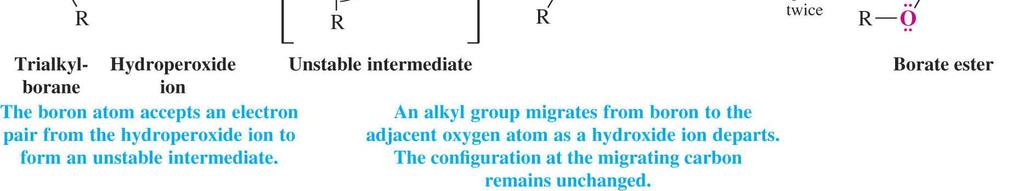 Oxidation and Hydrolysis of Alkylboranes