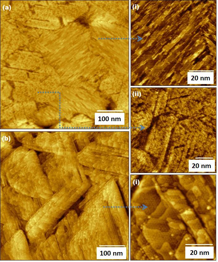 Figure 62: STM images of surface topography of EG growth on 3C SiC (100) and 3C SiC (111). (a) (500 500)nm 2 area 3C SiC (100) (bias: 1.
