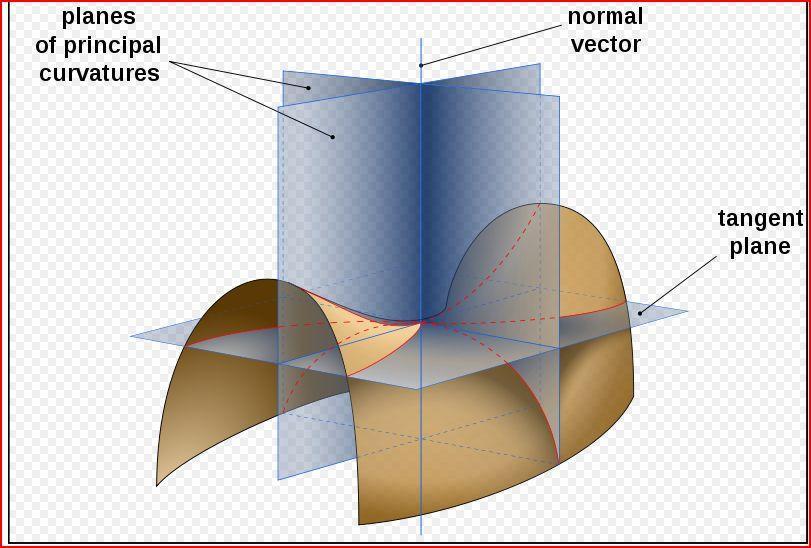The mean curvature/principle curvatures Definition (Principal curvatures) Consider the curvature operator R = n, which acts on the tangent plane of a surface.