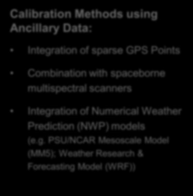 Mitigation Strategies for Atmospheric Signals Calibration Methods using Ancillary Data: Integration of sparse GPS