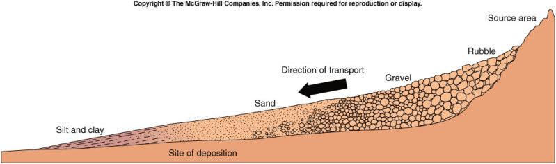 Sedimentary Rock Interpretation Sediment deposits often become thinner away