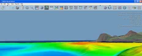 Elevation Streaming World Wind supports 3D visualisation of both land and ocean. It is therefore possible to explore the Earth s mountains or the oceans continental slopes in 3D.