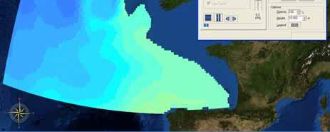 This feature has also been used by MarineGrid to visualise time-series imagery generated from a 4D hydrodynamic model of the Northeast Atlantic.