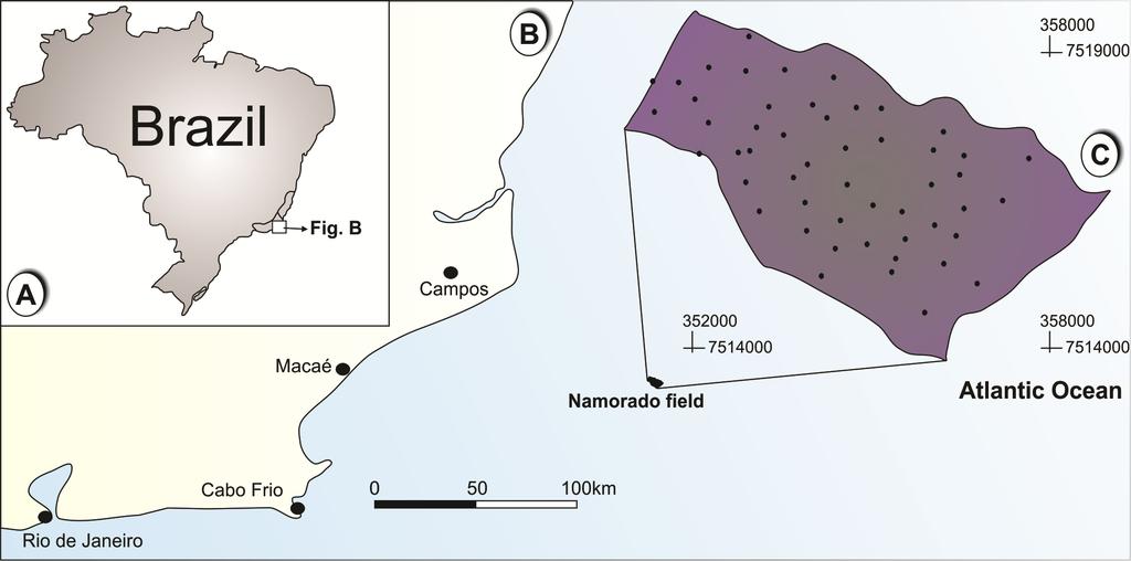 Namorado Field, Brazil Located in the central part of Campos Basin in the Brazilian continental platform Composed by turbidite