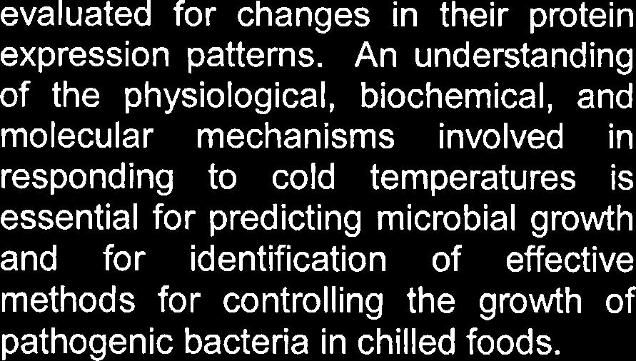 As the behaviours of pathogens at temperatures near their minimum for growth can be complex, current assessments of microbiological risks