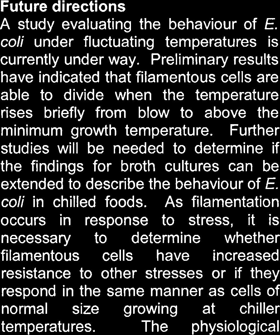 coli in chilled foods.