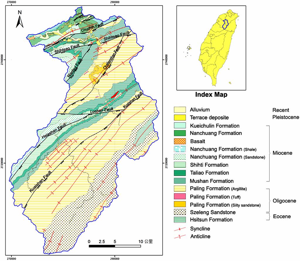 Geologic Map for extraction of lithology and fault lines