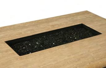 TOPS ONLY LOG & LAVA STONE ZF-LOG DECORATIVE GLASS