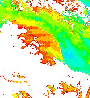 EUMETSAT Retrieval algorithm uses temperature and humidity profile information from a NWP model as input cloud top height might be at