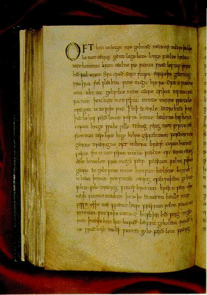 Bishop Leofric of Exeter collected the works of Anglo-Saxon people and left the book to Exeter Cathedral s Library upon his death in 1072.