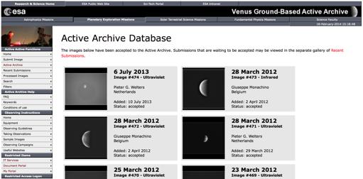 Similar projects where Amateurs help Science 10 Venus Active Archive http://www.rssd.esa.int/index.php?
