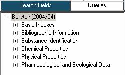 This brings you into a tree structure for searchable fields (ex.