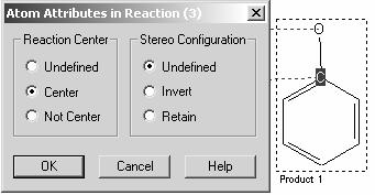 Defining reaction centers and specifying retention or inversion of stereochemistry o Another technique for forcing chemistry to take place at a particular site is to define a reaction center.