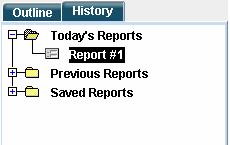 Exporting search results 5-7 Saving a report To save a report: The report is listed on the History tab.