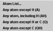 A is any atom except hydrogen. Q is any atom except carbon or hydrogen.