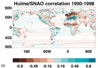 (SNAO) correlation w/ sfc temp correlation