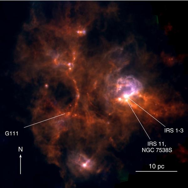 2013 W3 NGC7538 Vela C Hill et al.