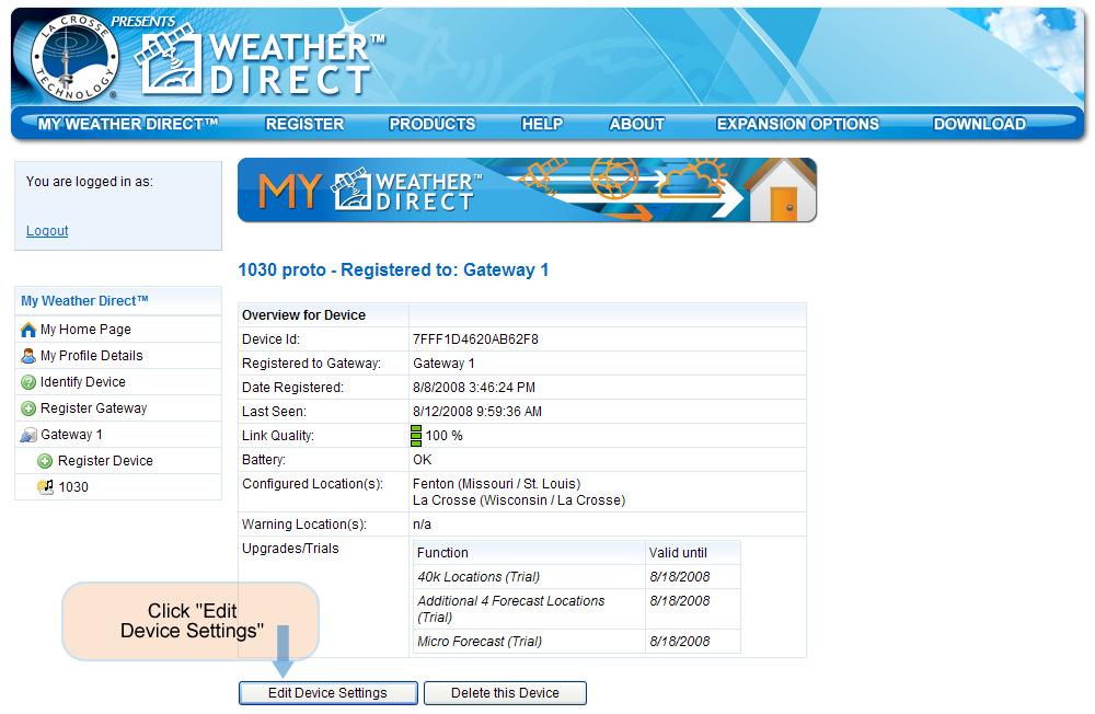 com. Log In to your profile on www.weatherdirect.