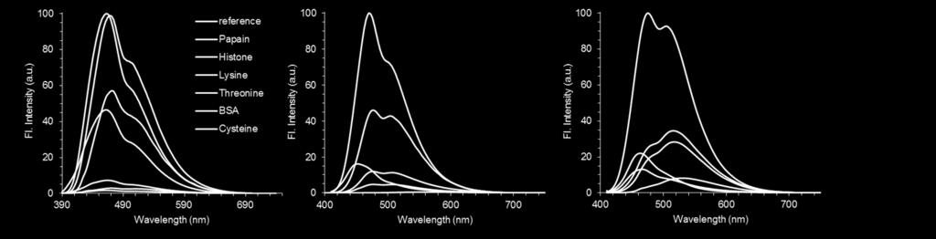 The final concentrations for fluorescence measurements were A = 0.038 at 280 nm, which was calibrated using UV/vis spectroscopy.