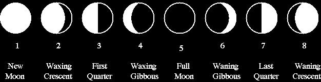 Phases of Moon 4 1) Phases of the Moon