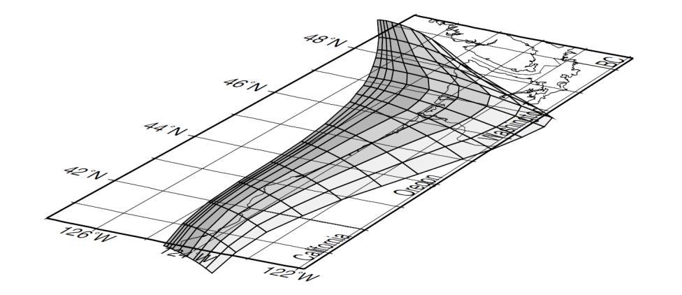 CSZ Fault Models 1. Megathrust rupture (whole SZ) 2. Splay fault rupture (at Pleis.-Plioc.