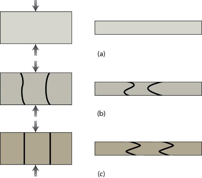 Folding: Bending vs Buckling (a) Bending a layer (e.g., monocline).