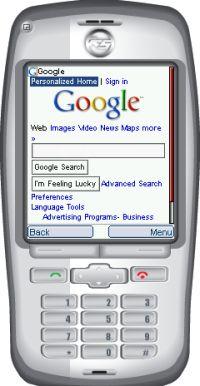 20 POGLAVJE 4. ODZIVNA SPLETNA STRAN Slika 4.1: Mobilni telefon, ki za spletno brskanje uporablja tehnologijo WAP.