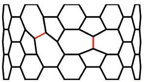 demonstrated that the reconstruction of vacancy defects occur successfully by forming nonhexagonal rings, like pentagon-heptagon pairs defect in the nanotube lattice (Ajayan et al. 1998).