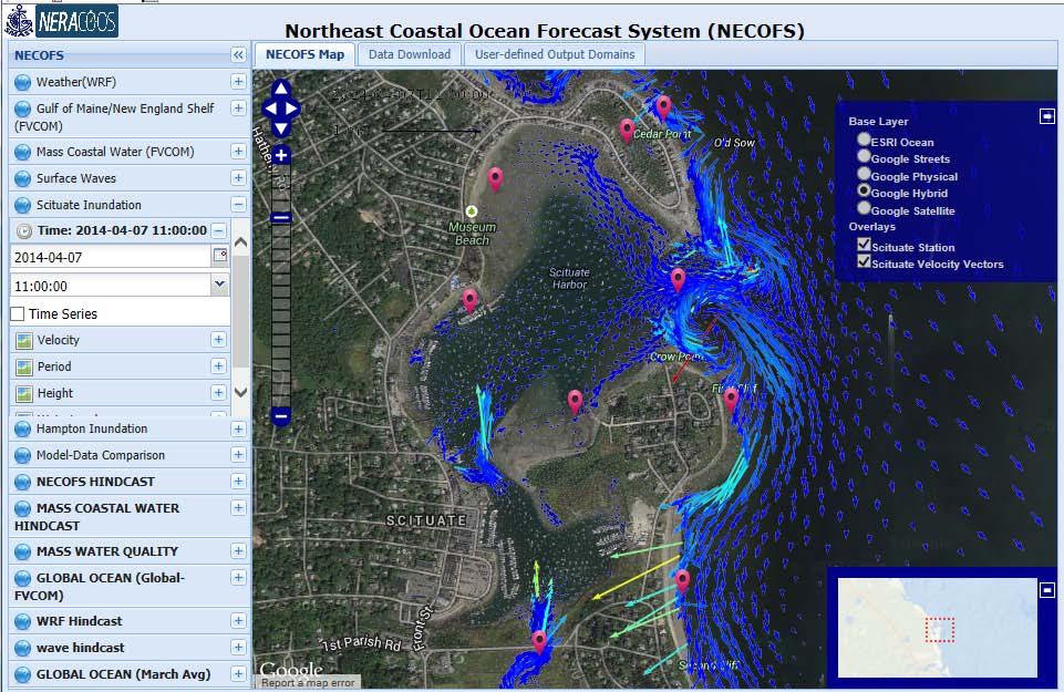 NECOFS Scituate Harbor Forecast, April 7, 2014 http://fvcom.smast.