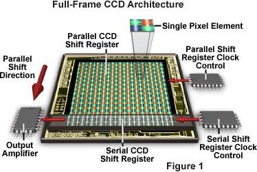 ? Pixels in a CCD array FETs and Charge-Coupled