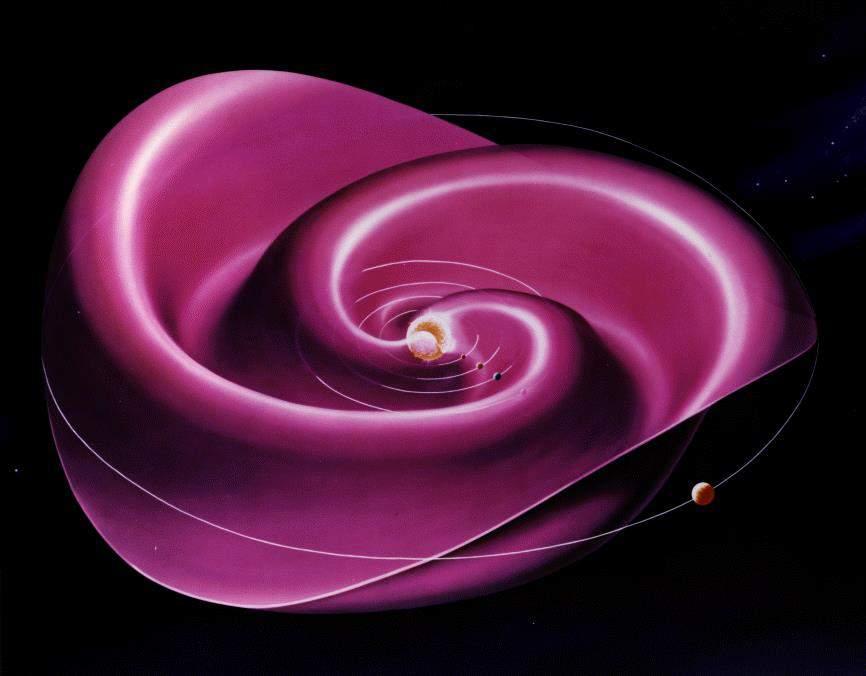 Parker Spiral Interplanetary Magnetic Field The Sun s corona is emitting a solar wind Solar wind consists of electrons, protons, αparticles = plasma Frozen-in, plasma carries magnetic filed Rotation