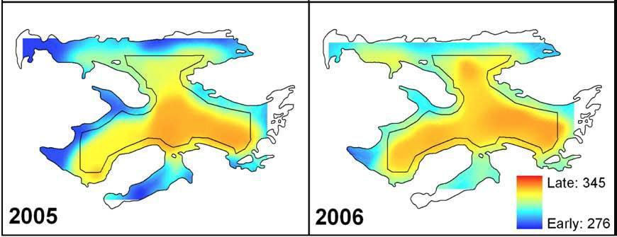 Remote sensing of lake ice Freeze-up/break-up and ice cover duration MO WCI FO MO WCI FO Ice phenology retrieval