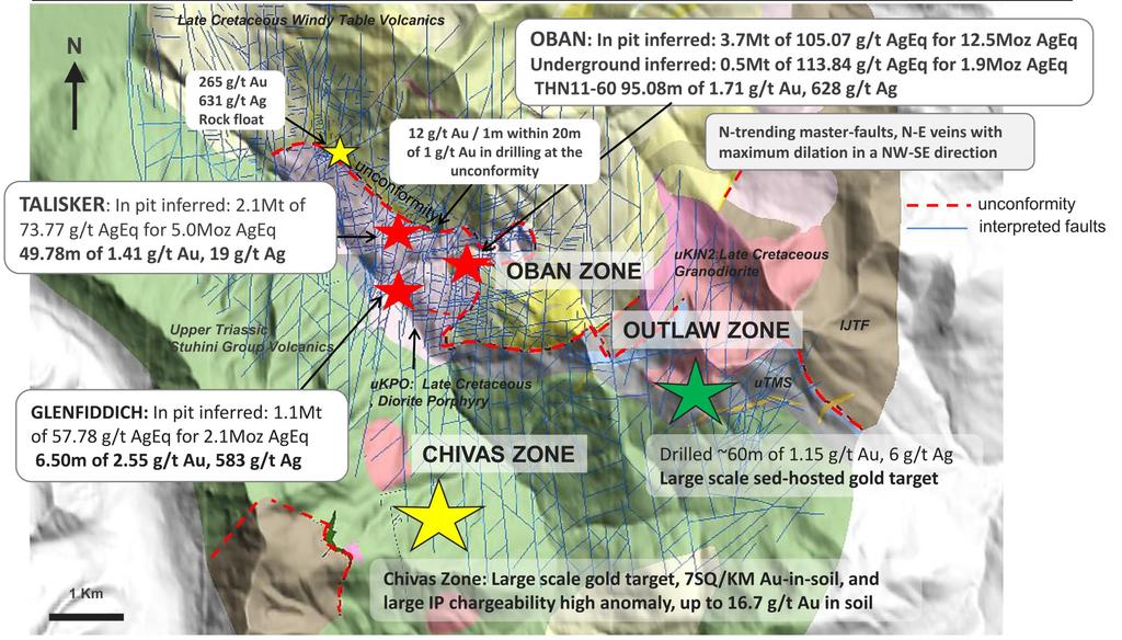 THORN GEOLOGY Favorable Redline boundary gold mineralization